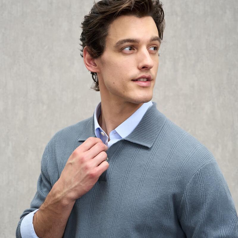 EMZ Men's Wool & Cashmere Blend Pullover Sweater