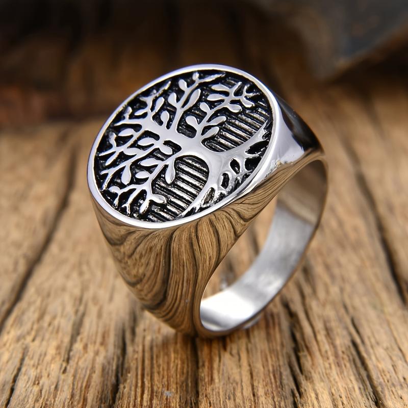 European and American New Tree of Life Oil Ring Hip Hop HIPHOP Jewelry Environmentally Friendly Men's Ring