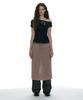 Partimento Woman Sheer Midi Skirt_Purple Beige