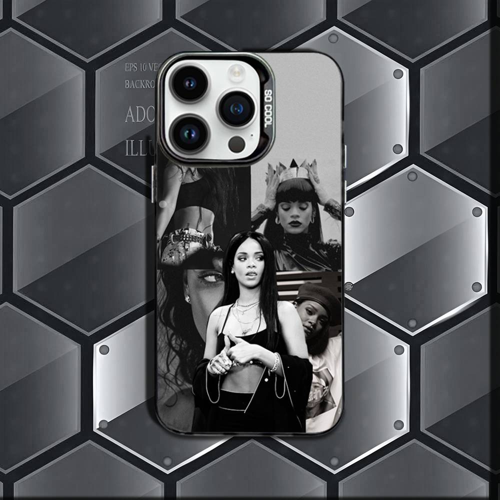 

New Singer R-Rihannas Phone Case For iPhone 17,16e,16,ProMax,15,14,Plus,13,12,Mini,11,Pro Matte Colored Silver Luxury Cover iPhone17