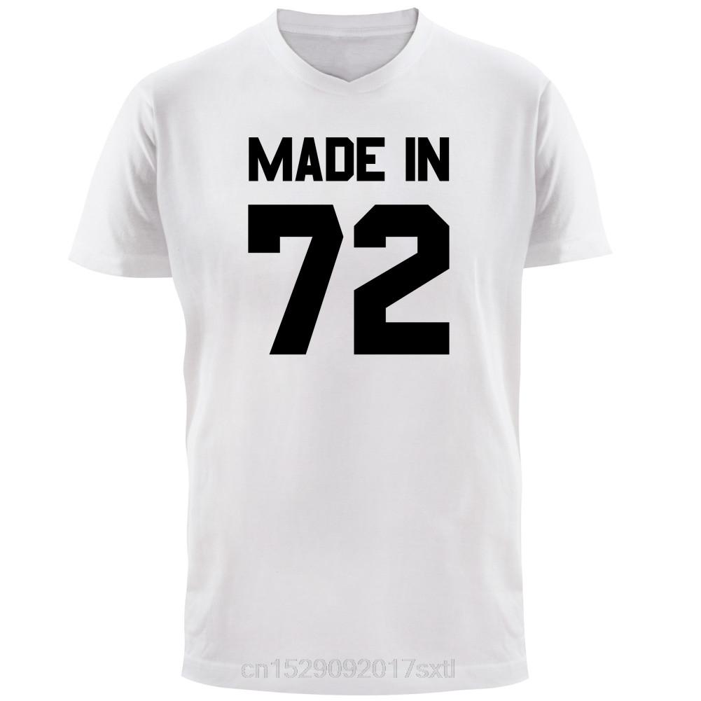 Made In 72 Mens Tshirt 13 Colours 44th Birthday Present Gift 1972 Print T Shirt Mens Short Sleeve Hot Tops Tshirt