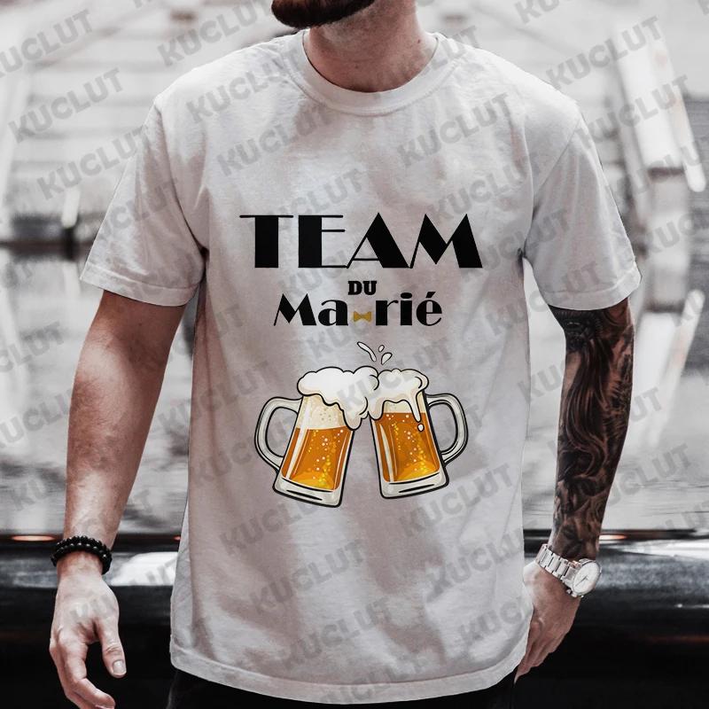 Boyfriend Evg Future Team Groom Man T Shirt Single Farewell Tees Bachelor Stag Party Tshirt Engaged Wedding Beer Graphic Tops