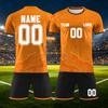 Customizable DIY Two Piece Sports Jersey Set Short Sleeve Shirt and Shorts Personalized Number Team Uniform