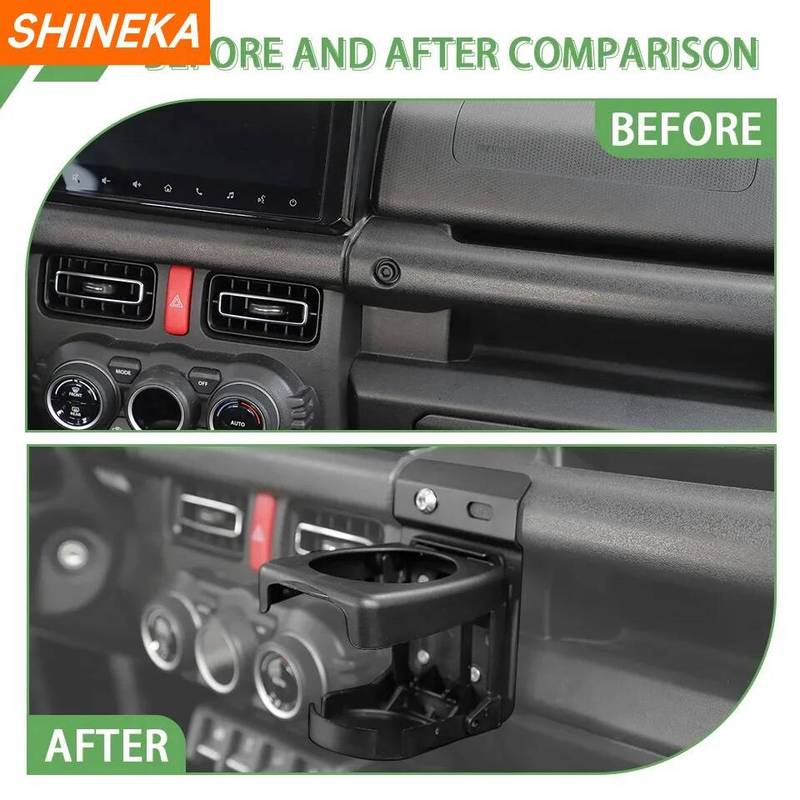 SHINEKA Car Side Door Water Cup Holder Drinkes Bracket For Suzuki Jimny 2019 2020 2021 2022 2023 2024 Up Interior Accessories