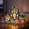 Handmade Desk Decor 3D Ocean Village Diamond Painting DIY Kit for Adults, Castle Art Craft Marine Life Projects Set, Rhinestone Mosaic Decoration Home