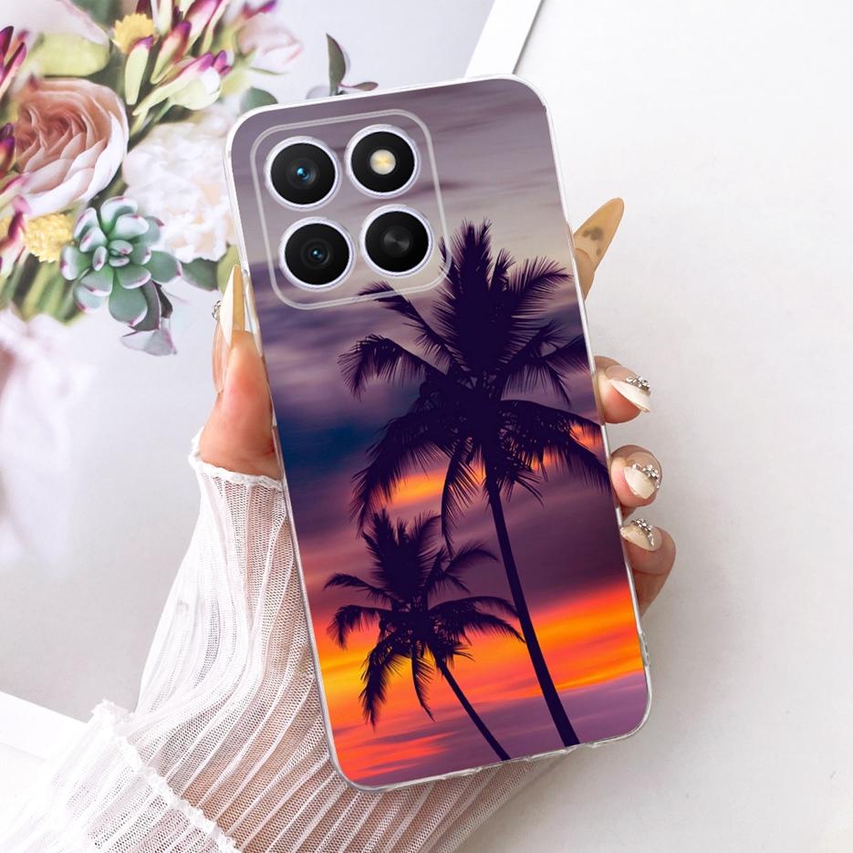 

For Honor X8a X8b X8C Case New Butterfy Tree Painted Cover Soft Silicone Case For Honor X8C X 8b HonorX8a HonorX8b HonorX8C Bags Honor X8a