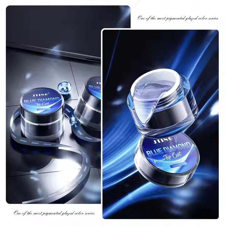 BEAU COLOR Верхнее покрытие Blue Diamond, не желтое, не требующее стирания, верхнее покрытие Diamond, гель для дизайна ногтей для домашнего маникюра, дизайна своими руками и использования в салонах красоты