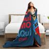 BAD BUNNY Music Blanket Cover Fleece DTMF Debi Tirar Mas Fotos Ultra Soft Throw Blanket for Bedding Couch Bedroom Quilt