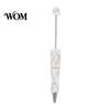 Handmade Jewelry Writing Pens DIY Beadable Pen, Bling Rhinestones And Faux Pearls Beaded Gift Ideas Black Ink Ballpoint Pen for Office School Supplies