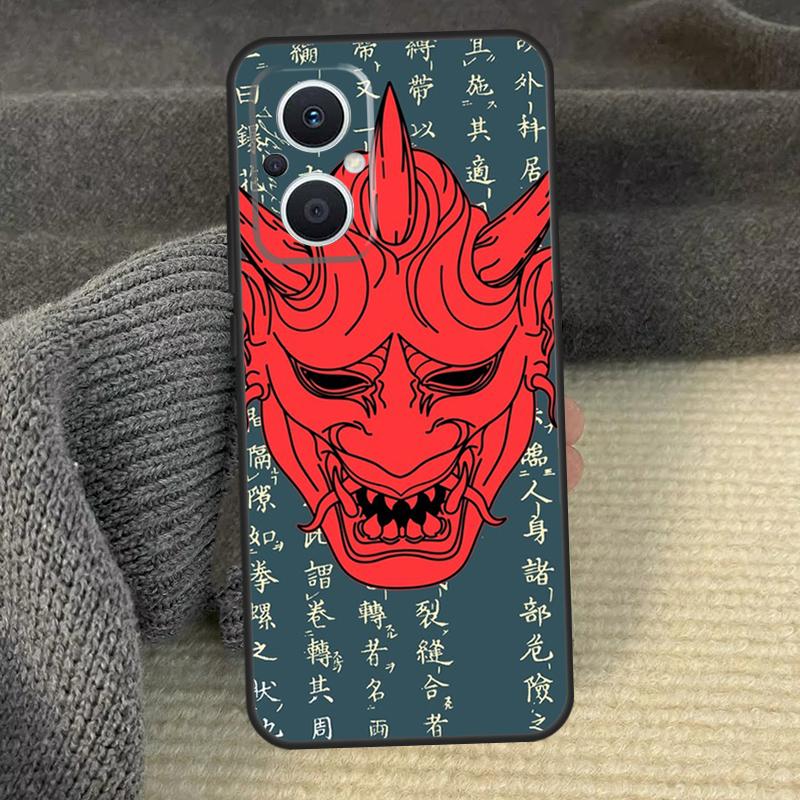 Hannya Demon Oni Phone Case For OPPO Reno 12F 12 13 F 11 8T 7 8 10 Pro OPPO Find X5 Lite X3 X6 X8 Pro Cover