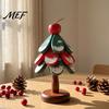 Festive Restaurant Accessory Christmas Tree Wooden Trivets, Durable Pine Wood Potholders with Storage Stand, Insulated Serving Tray Heat Resistant