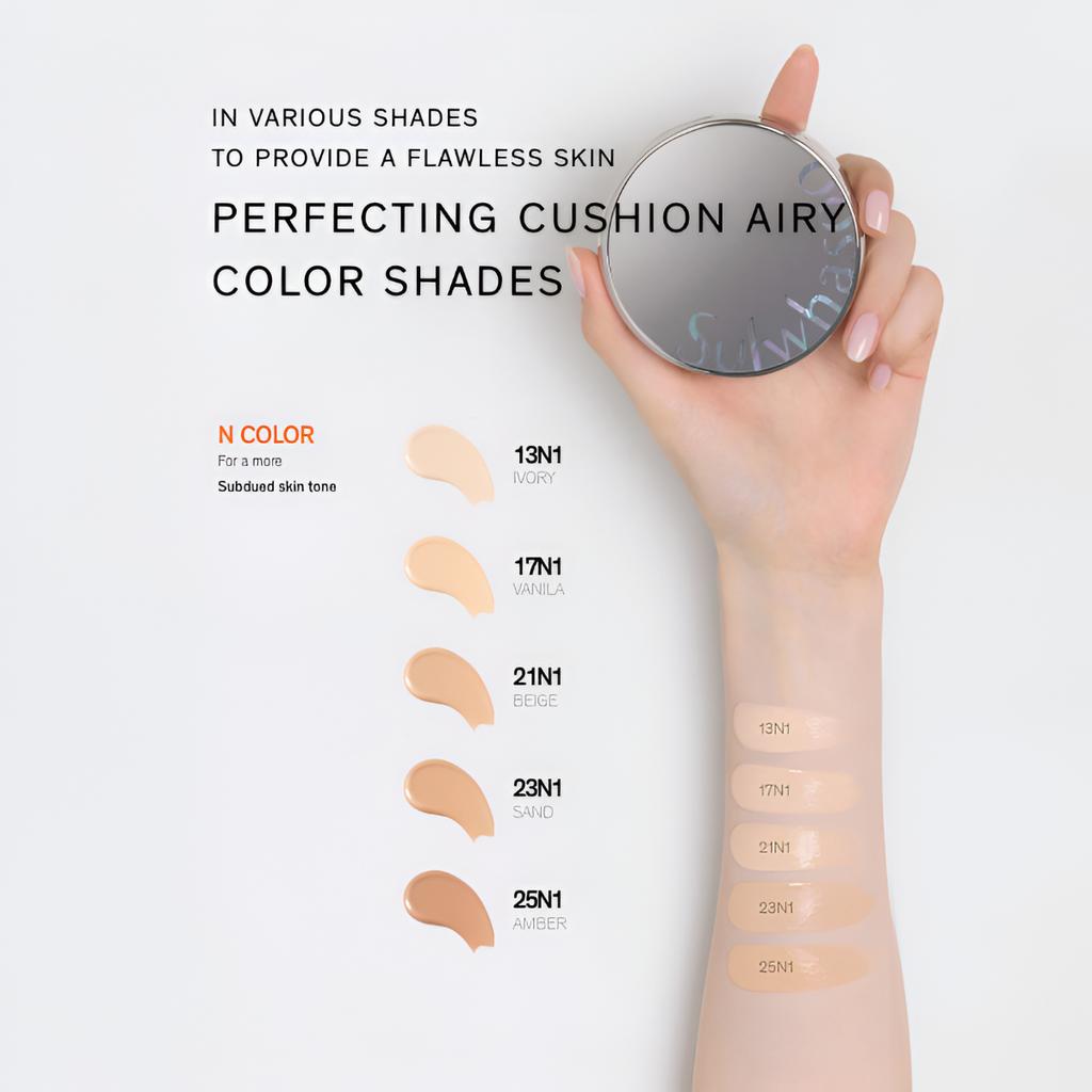 Perfecting Cushion Airy 21N1 Beige SPF50+/PA+++ 15g Refill Korean Luxe Brand Store