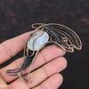 Rainbow Moonstone Pendant Copper Wire Wrapped Gemstone Pendant Fish Jewelry Handmade Pendant Unique Pendant Gift For Her Copper Wire Jewelry