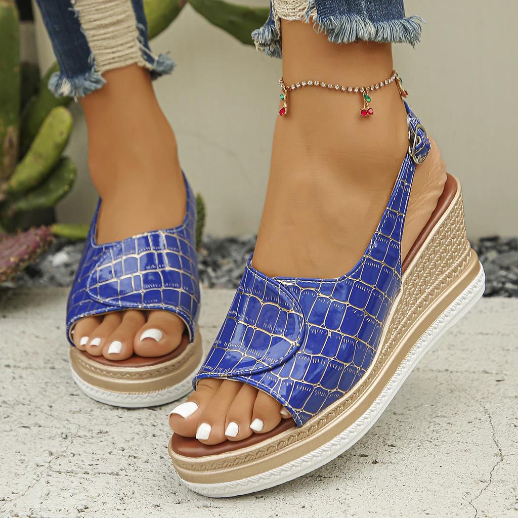 Fashion 2025 New Summer Women Wedge Sandals Open Toe Shoes Comfortable Plus Size Casual High Heels Platform Sandals Zapatos De Mujer