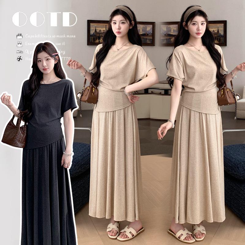 Summer 2026 Korean Plus Size Casual Two-Piece Set M