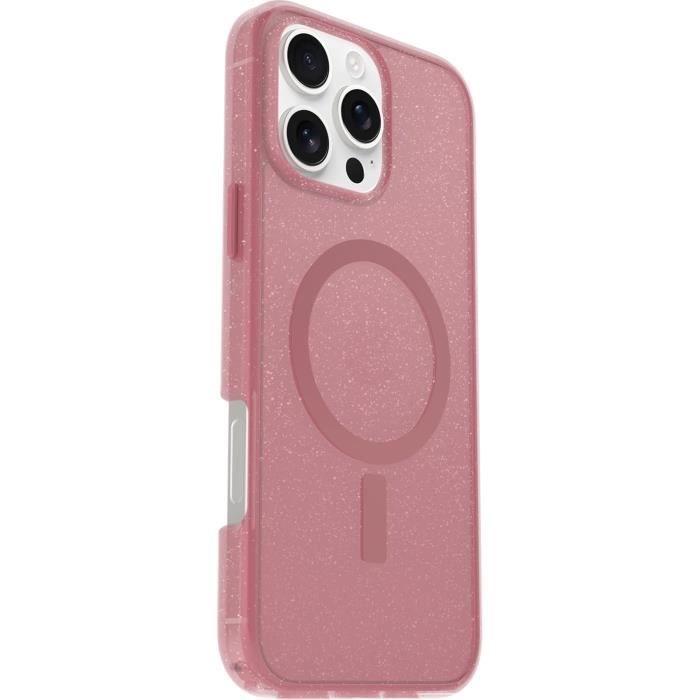 Coque - otterbox - symmetry series clear - iphone 16 pro max - transparent/rose - protection magsafe