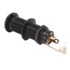 Guitar End Pin Jack Socket Threaded Metal 6.35mm for Bass Electric Guitar Output GT208 Black