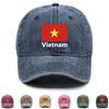 Flag of Vietnam Print Snapback Baseball Hat, Patriotic Dad Hat Hip Hop Adjustable Strap Sporting Raw Brim Adjustable Baseball Cap