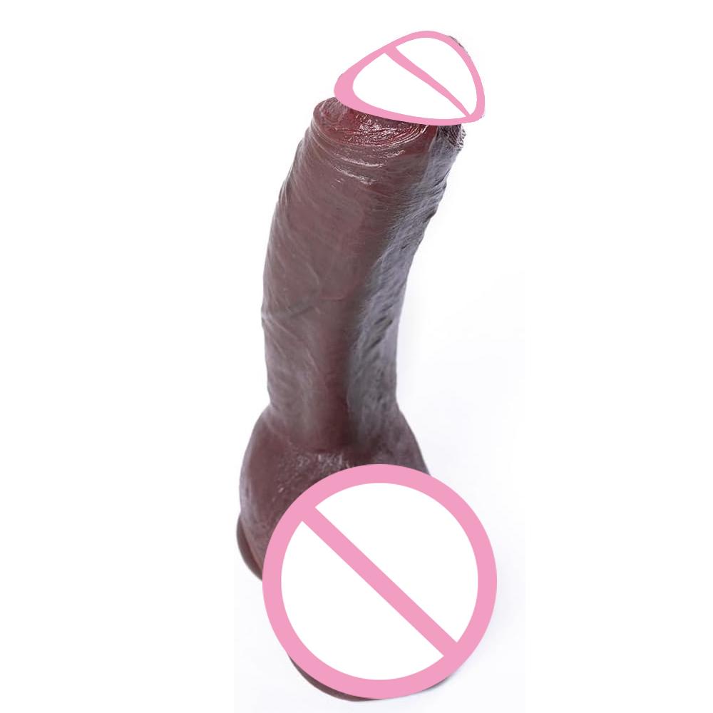 Man Penis Realistic Soft Strapon Dildo Double Silicone Dick Vaginal Masturbators Flesh Cock Gay Anal Plug Sex Toy for Women