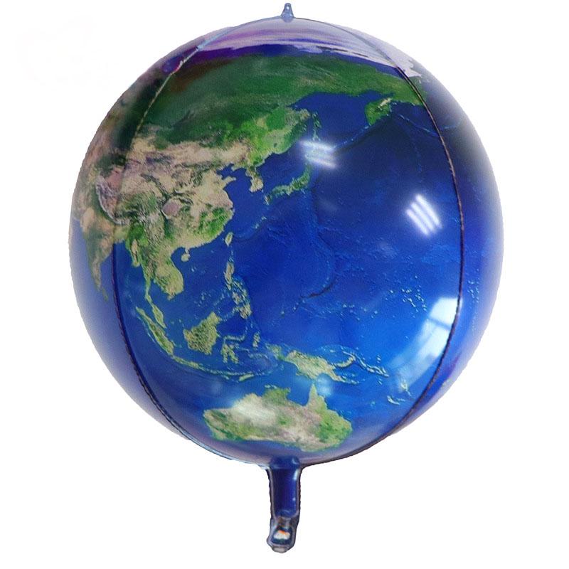4 Pack 22 Inch World Map Balloons Planet Globe Earth Balloon for Playing or Teaching Space Theme Party Decoration