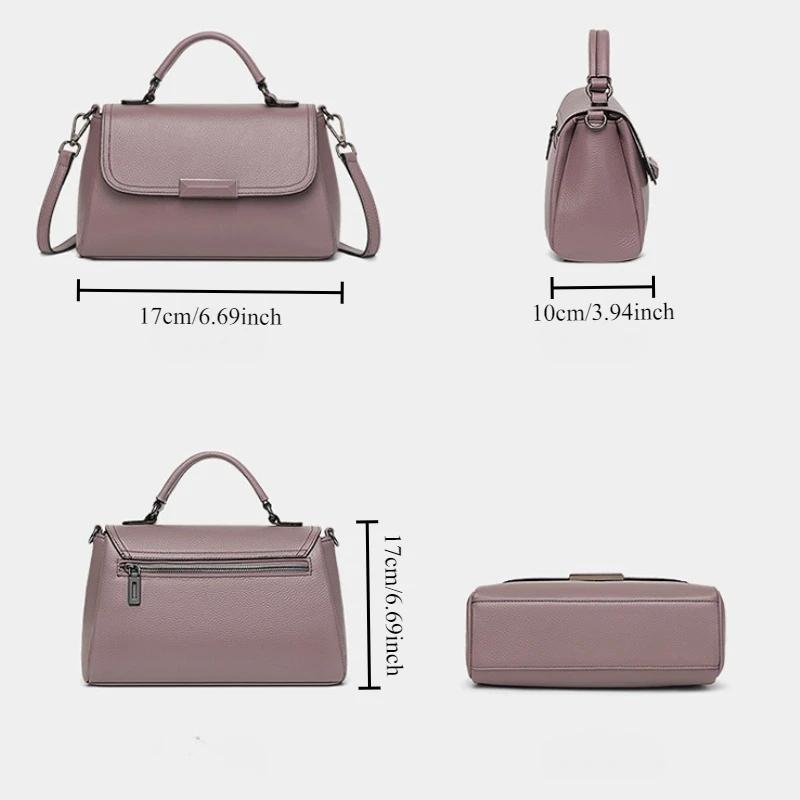 Female Genuine Leather High Quality Shoulder Bag, Ladies' Retro Fashi Crossbody Bag, Classic Practical Women's Handbag