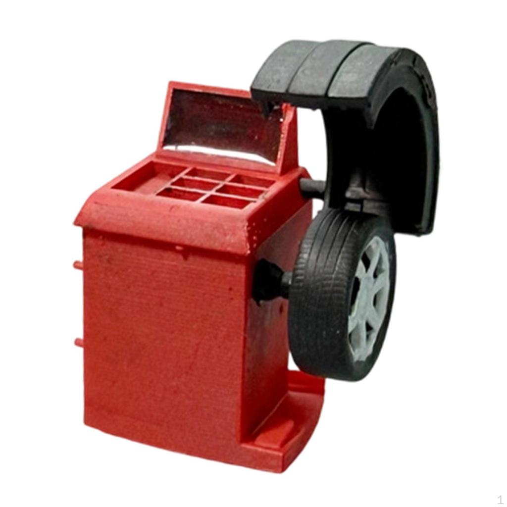 1/64 Tire Balancing Machine Model Automotive Repair Diorama Accessory Mini Car Garage Tool