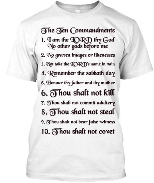 

The Ten Commandments T shirt Made in the USA Size S to 5XL 2XL