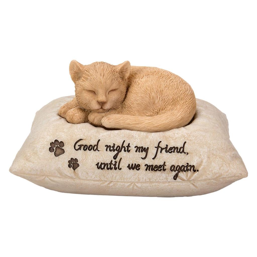 Ubia Memorial Case, Sleeping Cat, 14.3 x 10.3 x 8.3 cm, Doll Figurine, Animal Ornament, Garden Decoration, Realistic, Cute Cat, H20148