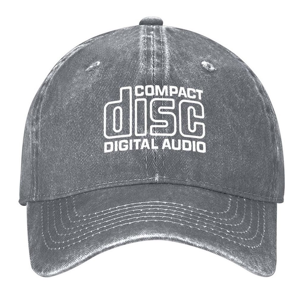 Compact Disc (CD) digital audio authorized logo (white) Baseball Cap Trucker Cap hard hat beach hat Unisex Tennis Women's