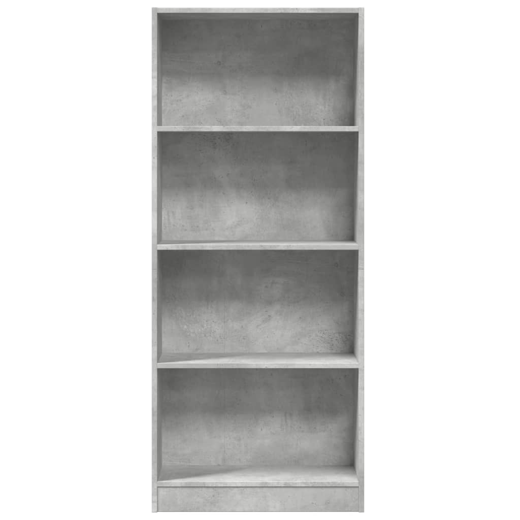 Vidaxl Shelf, Concrete Gray, 60X24X143 Cm, Wood-Based Material