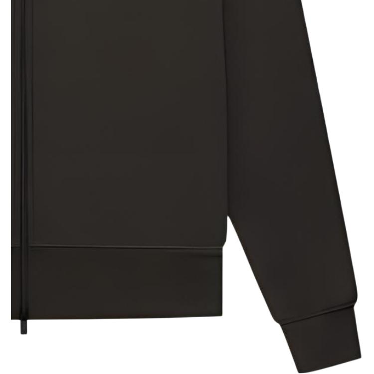 Fear of God Essentials FW22 Full Zip Jacket Stretch Off Black Solid Color Zipper Stand Collar Casual Jacket Women Jackets Gray-Black FOG-FW22-702