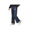 Adidas Loose Textured Snap Button Track Pants Women Bottoms Navy-Blue IB7670