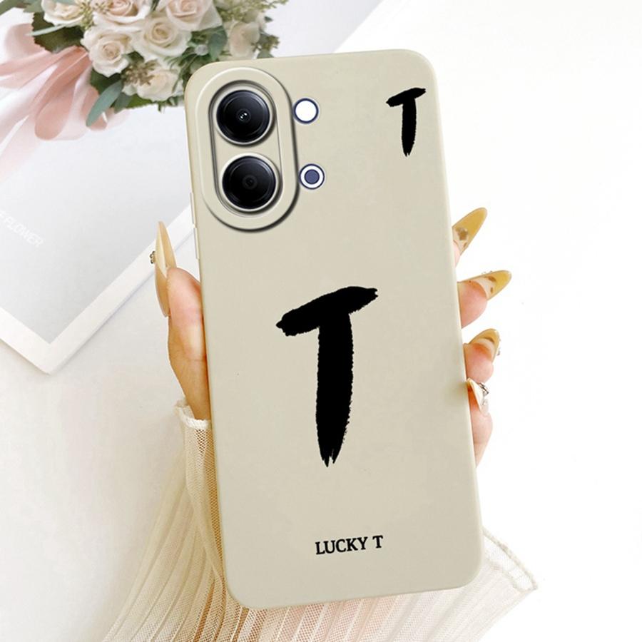 For Vivo Y05 4G Case Y11d Y11 5G Cover Lucky A-Z Letters Soft Silicone Coque Phone Case For Vivo Y21 5G V2553 Cases