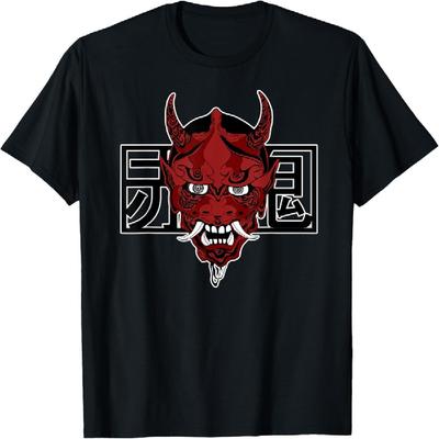 Japanse Demon Kunst Duivel Oni Harajuku Esthetisch T-shirt