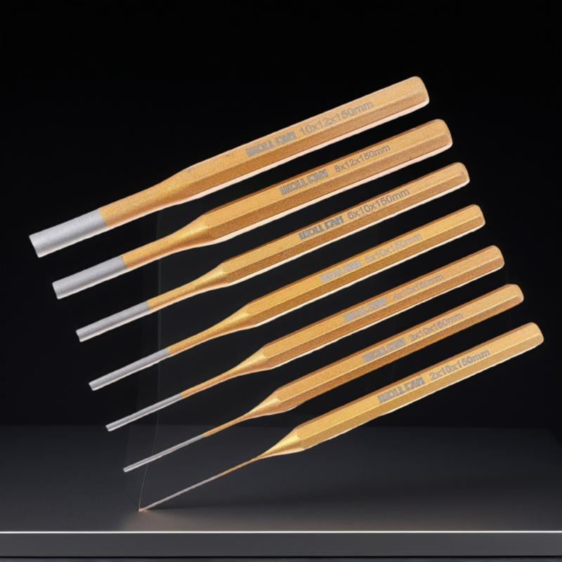 Hot 2-10mm Brass Punch Roll Pin Punch Tool Remover 150mm For Heavy Duty Chisel Cone Punch For Machinery Hand Tools