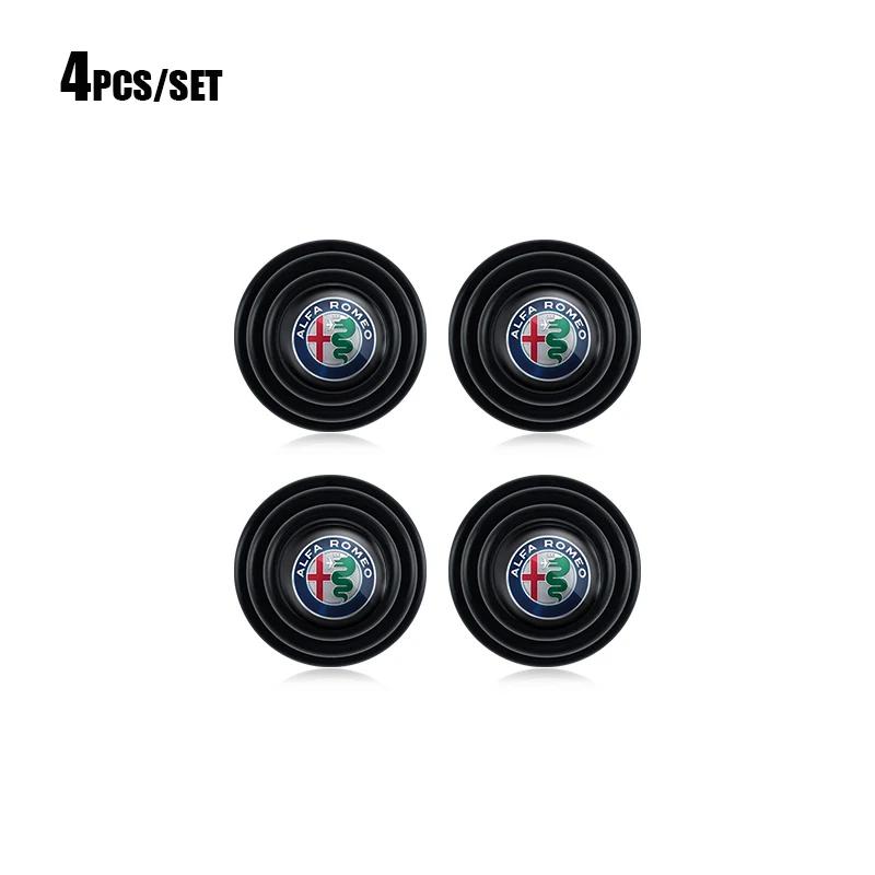 Car Stickers For Alfa Romeo Car Door Shockproof Gasket Silicone Buffer Pad Stickers For Alfa Romeo Giulia Stelvio Giulietta 156GV5