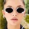 Metal Hinge Year of The Snake Limited Sunglasses Retro Spice Bar Technology Sense Concave Shape Sunglasses Tide Girl Glasses.