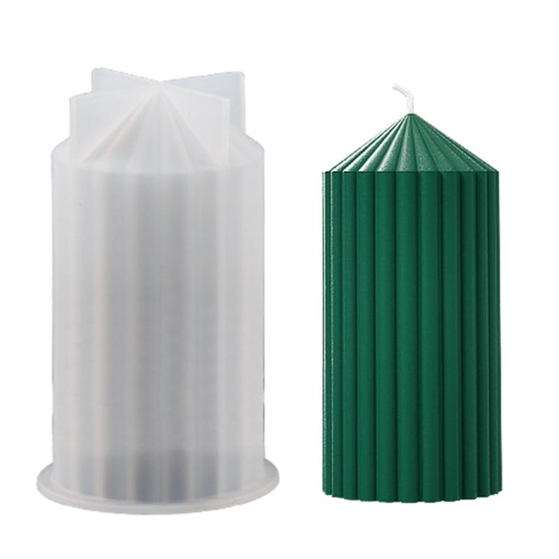 Zylinderkerzen-Silikonform zur Kerzenherstellung, Säulen-Aromatherapie-Kerzenharzform, Epoxidharz-Gussform für Seife