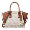 Avril Monogram Zip Closure Cotton Tote Bag Mini Women Tote Bags Vanilla-White 35F4G4VC0B-150