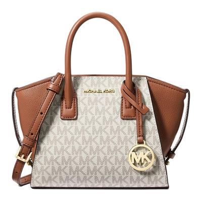 Avril Monogram Reißverschluss Baumwoll-Tragetasche Mini Damen-Tragetaschen Vanille-Weiß 35F4G4VC0B-150
