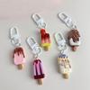Cartoon Fruit Ice Cream Keychain Pendant - Cute & Realistic Food Toy Ornament for Couples & Friends
