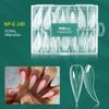 Nailpop Mechanical Nail Form 70/140Pcs Unique Dragon Claw Clear Nail Extension Forms 14 Sizes Easy DIY Salon Nail Art Tool