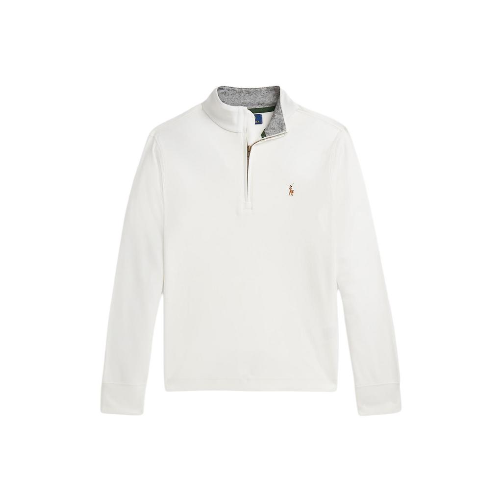 Polo Ralph Lauren Solid Cotton Interlock Quarter-Zip Pullover Long Sleeve Kids Tops 323981279-002