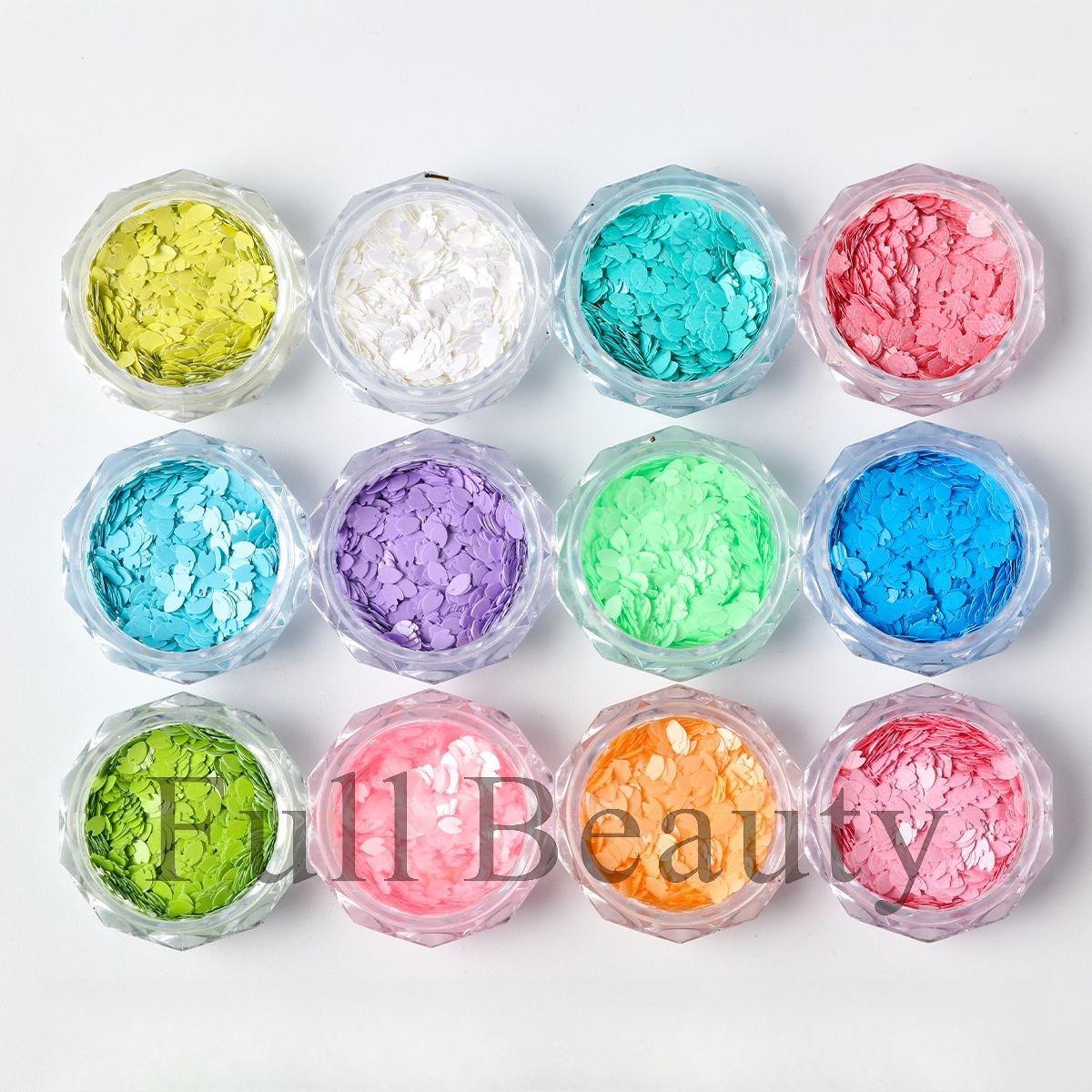 New Nail Art Sequins Japanese Summer Dopamine Cherry Blossom Petals 12-Color Jewelry