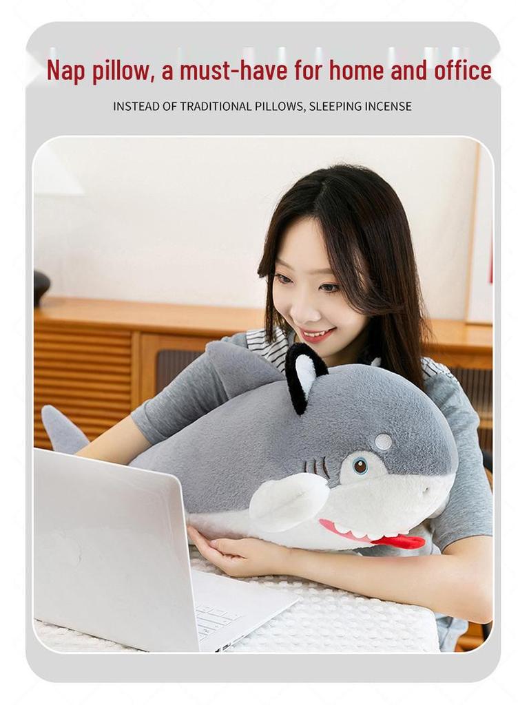 Ocean Series Great White Shark Plush Toy - Family Ornament, Bedtime Companion, Pillow Gift for Girls