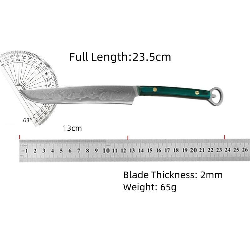 Damascus Knife Hand Forged Blade Wood Handle Kitchen Knives Cleaver Meat Fruit Fish Boning Knife Chef Cooking BBQ Butcher Knife