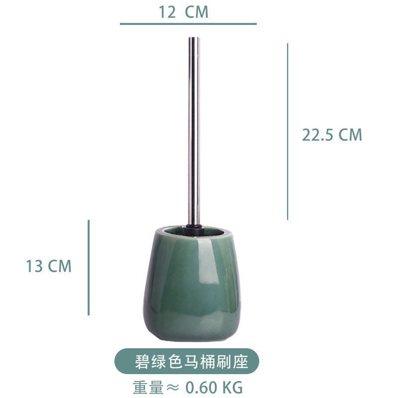 European Style Ceramic Lotion Bottle Green Mouthwash Cup Toilet Brush Hotel Shampoo Lotion Storage Bottle Bathroom Accessories