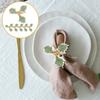 6pcs Napkin Rings Christmas Table Decor Berry Leaf Design Serviette Clasps For Party Dining Home Xmas Decoration