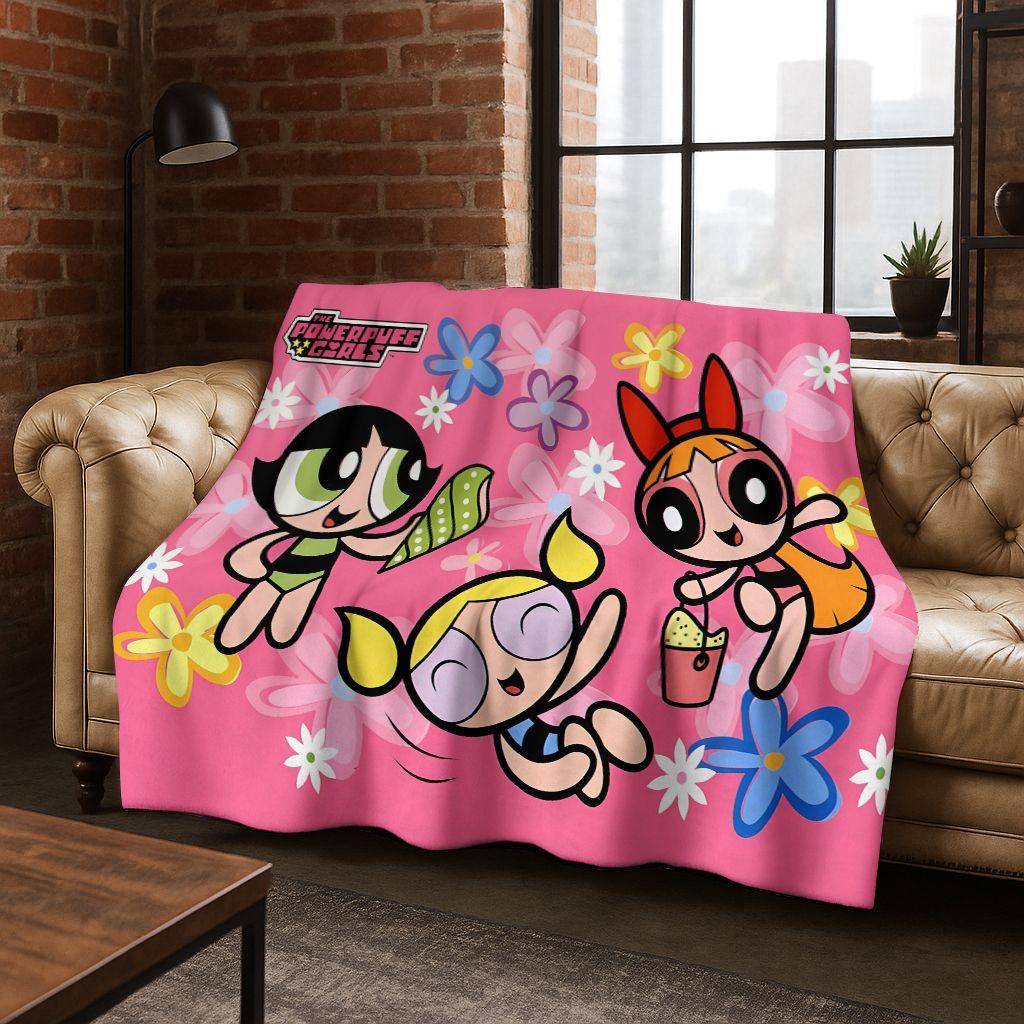 

Cartoon P-Powerpuff Girl Cute Art Flannel Blanket,Cozy Soft Throw Blanket for Home Bedroom Bed Sofa Picnic Office Cover Gift Kid 75x90cm