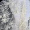 Polyester Material Eyelash Lace Fabric Floral Pattern Decorative Sewing Edging  Bridal Veils Design